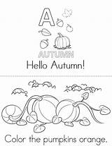 Hello Autumn Book Sheet Mini sketch template