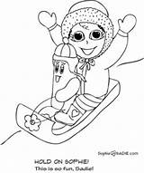 Sledding Coloring Start Then Open Print sketch template