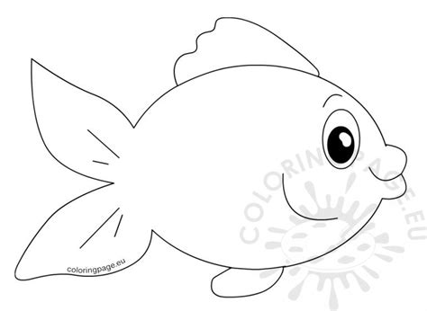 cute fish cartoon vector image coloring page