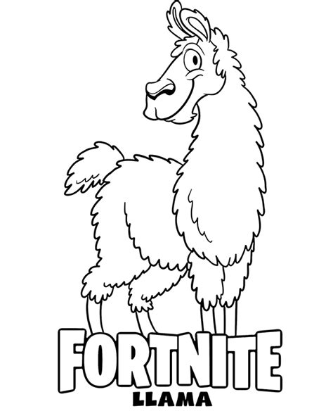 fortnite coloring page  llama