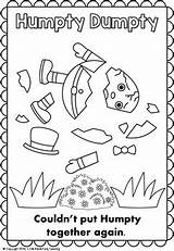 Dumpty Humpty Coloring Pages Nursery Rhyme Preview sketch template