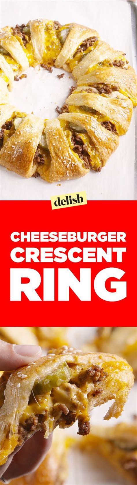cheeseburger crescent ring recipe crescent recipes
