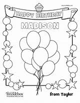 Coloring Pages Birthday Personalized Frecklebox Printable Name Happy Madison Colouring Kids Print Pintable Getcolorings Color Sheet Template Partyideapros Getdrawings Colorings sketch template