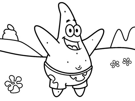 patrick star coloring page coloring pages