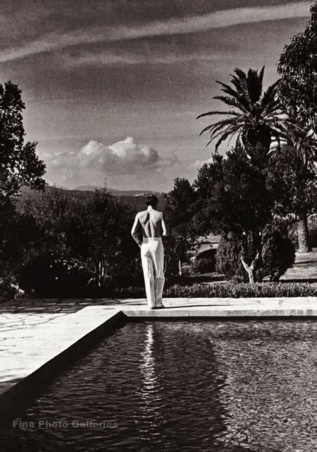 1975 Vintage Helmut Newton Semi Nude Male Poolside St Tropez Photo Art