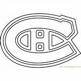 Coloring Logo Pages Canadiens Montreal Canucks Nhl Vancouver Hockey Coloringpages101 Kids sketch template