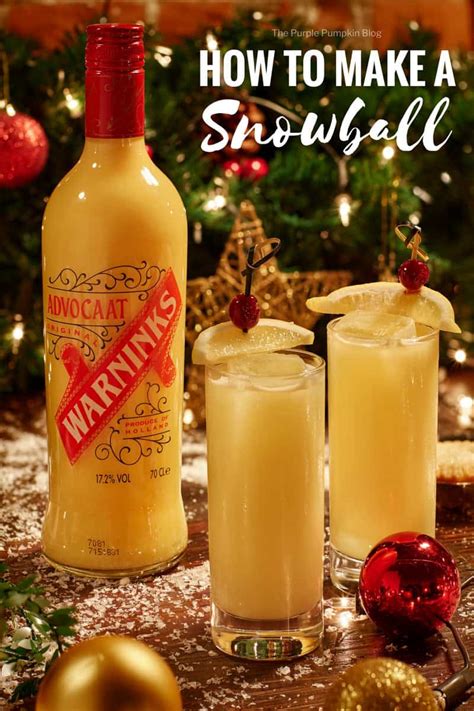 snowball drink  classic christmas cocktail