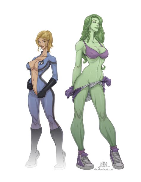 Sue Storm And She Hulk Stripping Avengers Lesbian Porn