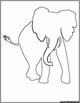 Outline Elephant African Drawing Animal Coloring Line Drawings Elephants Silhouette Pencil Trunk Animals Template Tattoo Drawn Fun Color Pixels Clipartix sketch template