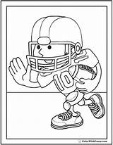 Football Coloring Pages Player Running Back American Quarterback Print Colorwithfuzzy Pdf sketch template