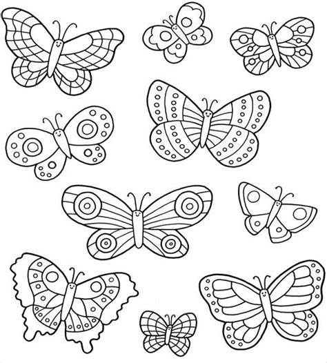 butterfly templates printable crafts colouring pages