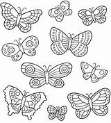 Butterfly Printable Template Coloring Cut Templates Colouring Pages Crafts Patterns Easy Butterflies Kids Simple Sheets Shape Applique Animal Doverpublications Papillon sketch template