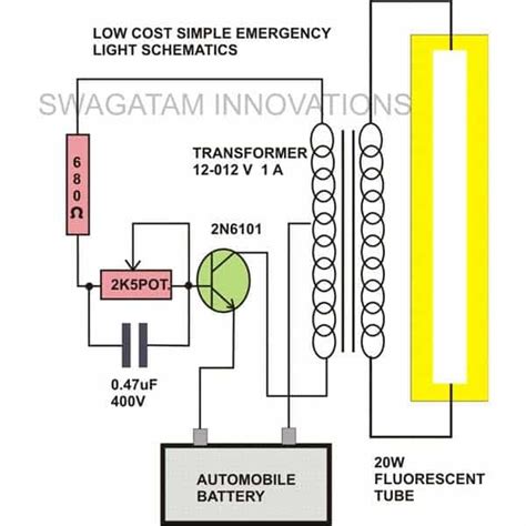 watt fluorescent tube light circuit   battery operation homemade circuit projects