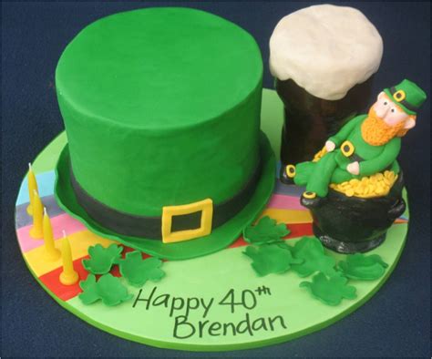 blissfully sweet  irish themed  birthday cake