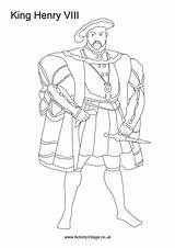 Henry Viii Colouring Pages Tudor Coloring Kings Queens History Colour Vii King Outline Tudors Activityvillage England Print Monarchs English People sketch template