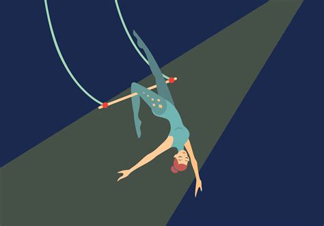 trapeze artist vector illustration  vector art  vecteezy