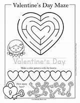 Mazes Valentine Valentines Printable Activity Maze Kids Activities Worksheets Pages Worksheet Printables Kindergarten Sheets Heart Coloring Brainymaze Print Hearts Choose sketch template