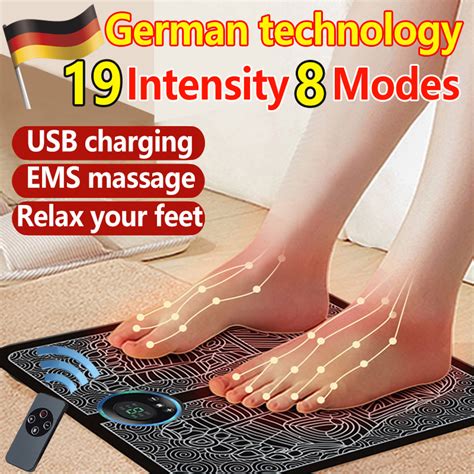 premium ems foot massager pad foot vibrator wireless muscle stimulator