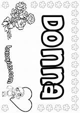 Anna Coloring Pages Color Name Hellokids Donna Sheets Names Print sketch template