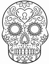 Dead Coloring Pages Mask Template Para Colorear Printable Calavera Muy Templates Calaveras Skull sketch template