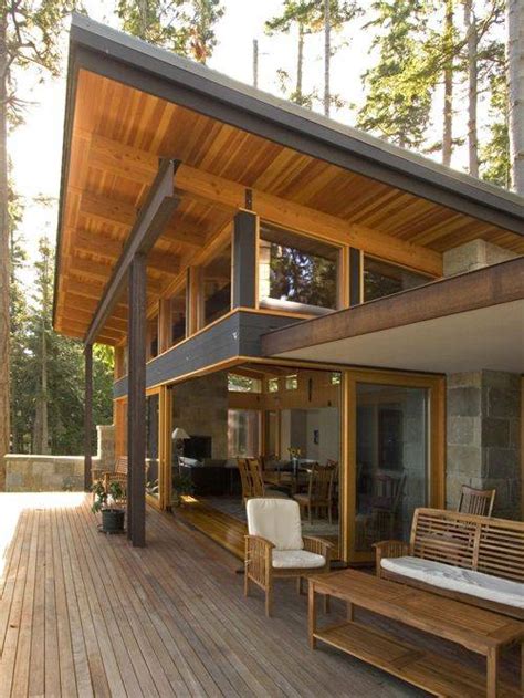 slanted roof overhang home design ideas remodel house plans