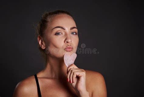 Attractive Middle Aged European Woman With Healthy Fresh Smooth Tanned