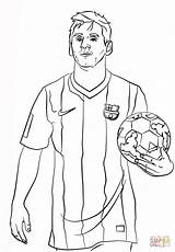 Coloring Messi Lionel Pages Printable Drawing sketch template