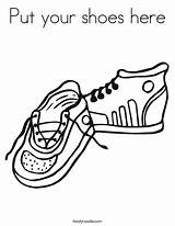 Coloring Shoes Put Print Tennis Worksheet Kids Ll sketch template