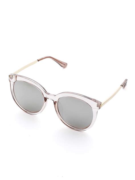 clear frame mirror lens sunglasses emmacloth women fast fashion