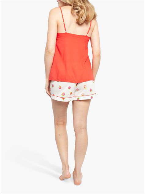 cyberjammies sophia strawberry print camisole and shorts pyjama set