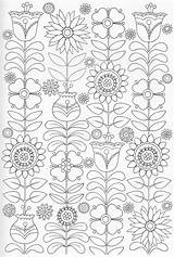 Coloring Pages Scandinavian Sheets Adult Colorear Book Para Printable Print Patterns Colouring Folk Color Mandalas Bordado Embroidery Flowers Books Adultos sketch template