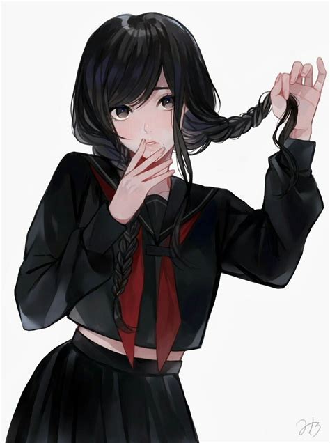 Pin By ジルルーシュ On Anime Anime Black Hair Anime School Girl Manga Girl