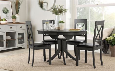 hudson  grey wood extending dining table   kendal chairs