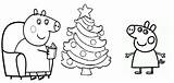 Peppa Pig Pages Coloring Christmas Colouring Printable Color Kids Getcolorings Getdrawings sketch template