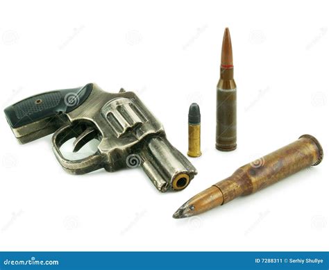 revolver  bullets stock image image  aggression
