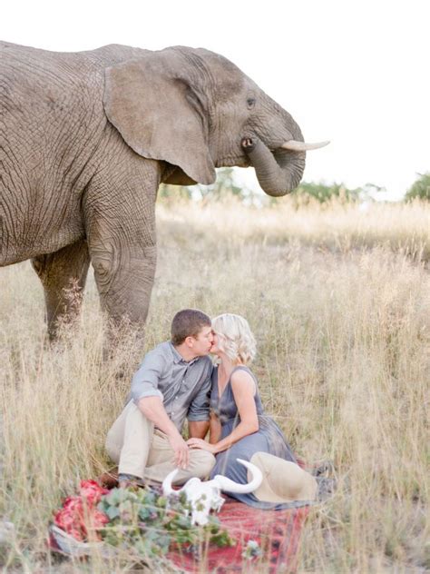 Romantic South African Safari Engagement Session Africa Wedding