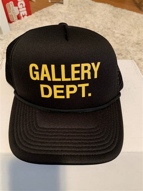 gallery dept gallery dept logo trucker hat black grailed
