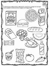 Alimentos Chatarra Saludables Sanos Recortar Son sketch template