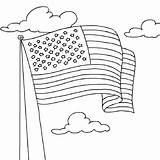 Flag Coloring Pages Flags American Usa Color Kids Printable Waving United States Independence Event Print Preschool Flag1 Celebration Easy America sketch template