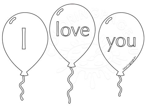valentines day  balloon outline coloring page
