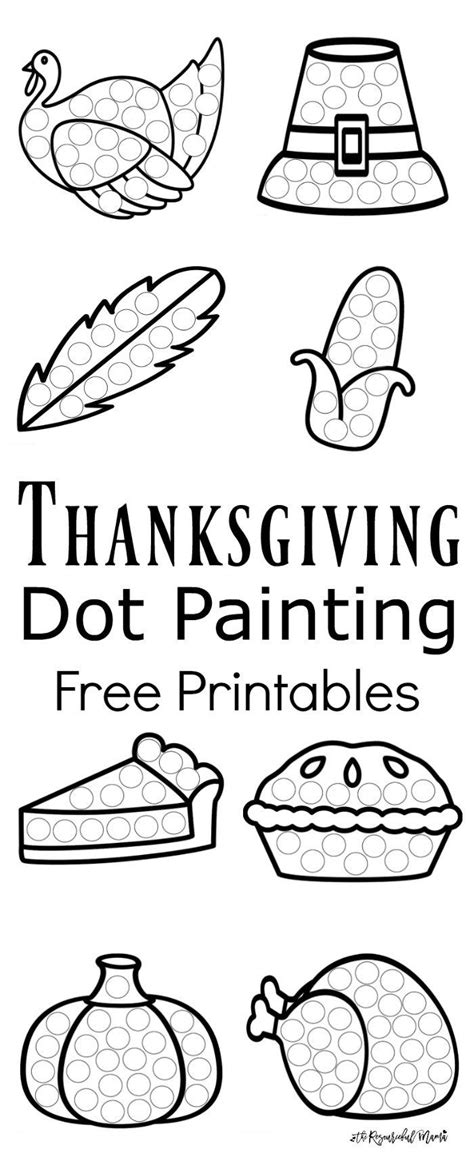 thanksgiving dot painting  printables   kids