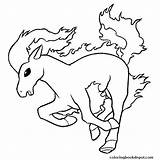 Ponyta Pokemon Coloring Pages Color Getcolorings Print sketch template