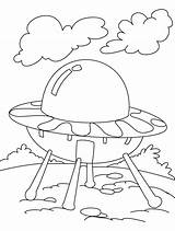 Ufo Coloring Pages Kids Alien Bestcoloringpages Choose Board Comments Objects Labels Sky sketch template
