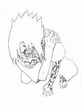 Sasuke Curse sketch template