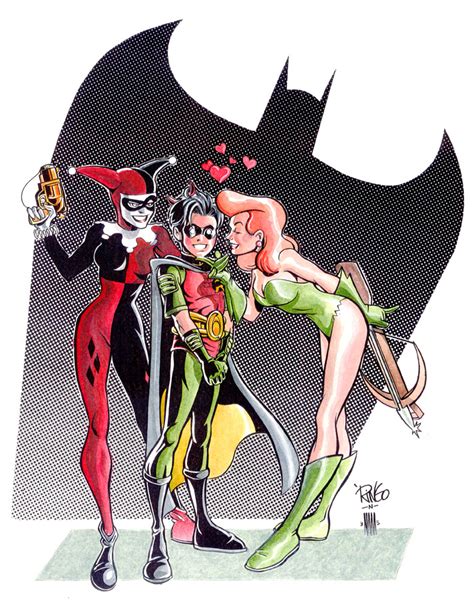 Geek Art Harley Quinn And Poison Ivy Take On Robin — Geektyrant