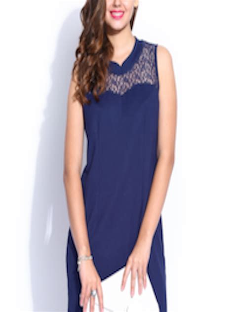 Buy Dressberry Navy Lace Cling Berry Dress Dresses For Women 366015