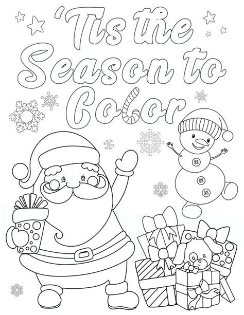 pretty image  cute christmas coloring pages cute christmas