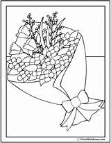 Coloring Bouquet Flower Floral Pages Pdf Sheet Print Colorwithfuzzy sketch template