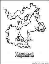 Rapidash Ponyta sketch template