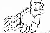 Cat Coloring Nyan Pages Lineart Printable Kawaii Kids Template Bettercoloring Deviantart sketch template